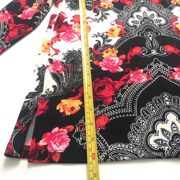 MJ Collections Women’s Size SP Floral Sequin Blouse Top Shirt Long Sleeve - Picture 10 of 12